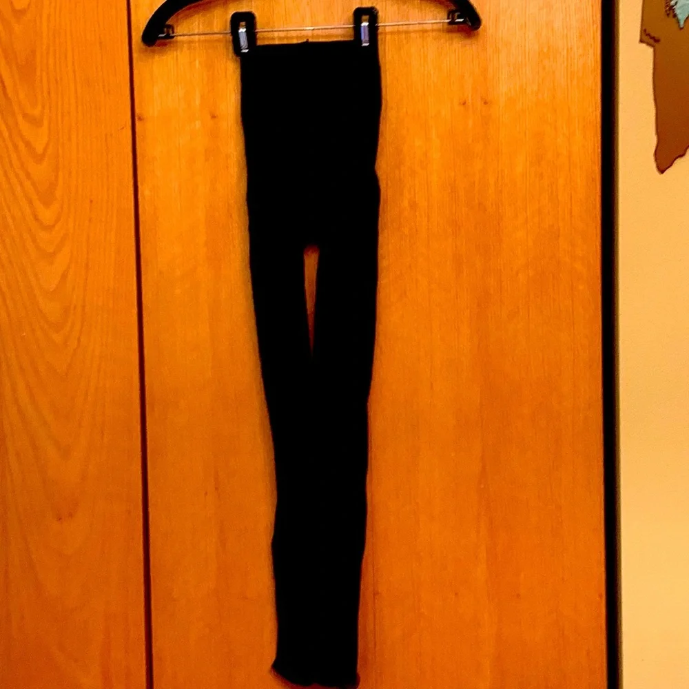 Pantyhose black opaque tights medium control top through thighs maybe jockey